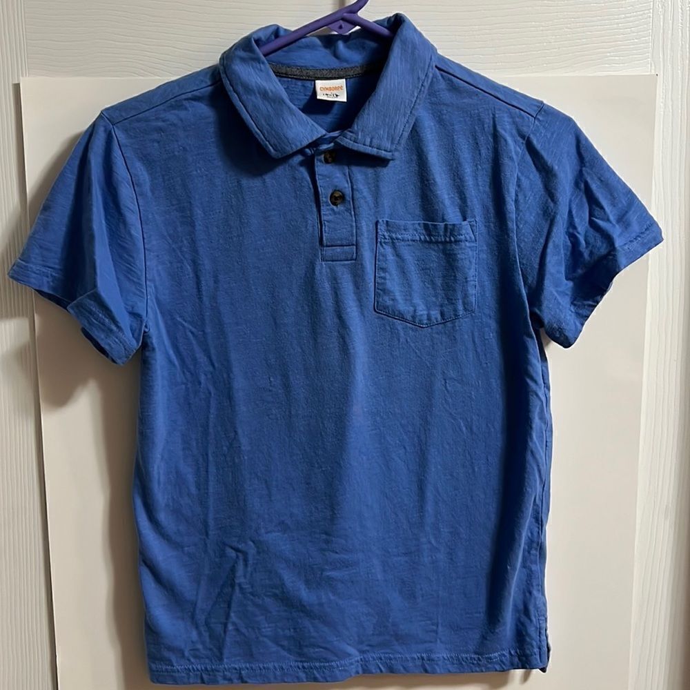 Gymboree size youth boys Large (10/12) light blue polo.